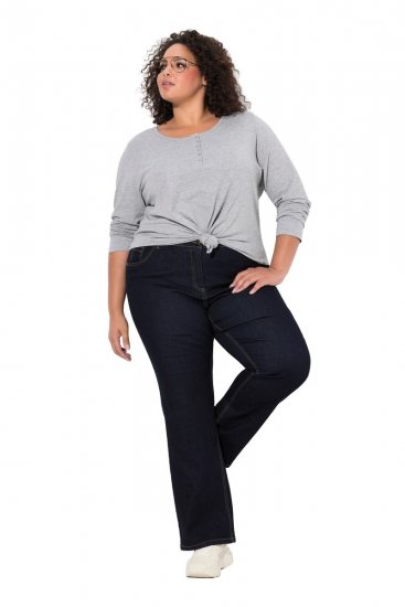 Ulla Popken Marie Fit Bootcut Stretch Jeans Dark Blue Denim - Ulla Popken - Ulla Popken Grandes Tailles
