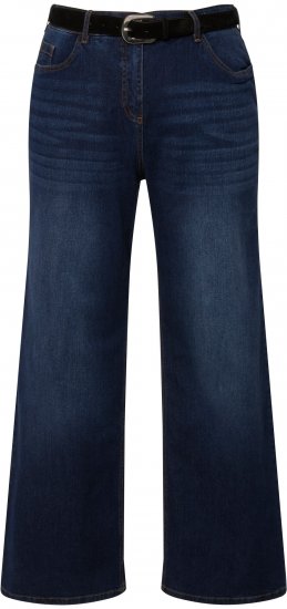 Ulla Popken Mary Fit Wide Leg Stretch Jeans Blue Denim - Jeans & Pantalons Femme Grandes Tailles – Plus Size - 