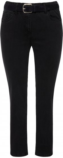 Ulla Popken Stretch Sarah Fit Skinny Jeans Black - Jeans & Pantalons Femme Grandes Tailles – Plus Size - 