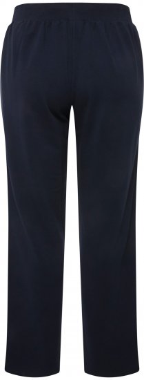 Ulla Popken Side Stripe Adjustable Drawstring Waist Joggers Navy - Jeans & Pantalons Femme Grandes Tailles – Plus Size - 