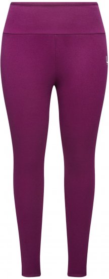 Ulla Popken Faux Fur Lined Stretch Leggings Pink Berry - Jeans & Pantalons Femme Grandes Tailles – Plus Size - 