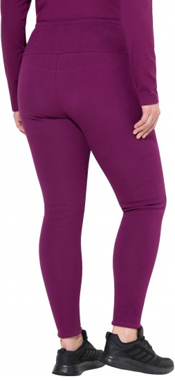 Ulla Popken Faux Fur Lined Stretch Leggings Pink Berry - Jeans & Pantalons Femme Grandes Tailles – Plus Size - 