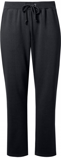 Ulla Popken Basic Drawstring Elastic Waist Cotton Blend Joggers Black - Jeans & Pantalons Femme Grandes Tailles – Plus Size - 