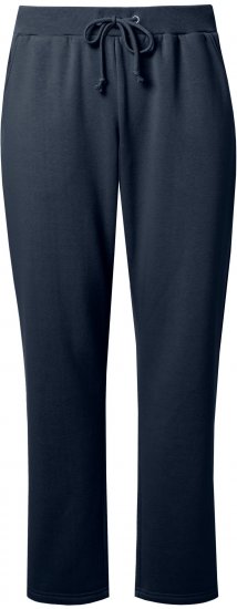 Ulla Popken Basic Drawstring Elastic Waist Cotton Blend Joggers Navy - Jeans & Pantalons Femme Grandes Tailles – Plus Size - 