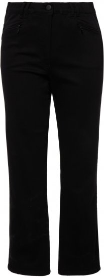 Ulla Popken Basic Mony Tapered Leg Stretch Pants Black - Jeans & Pantalons Femme Grandes Tailles – Plus Size - 