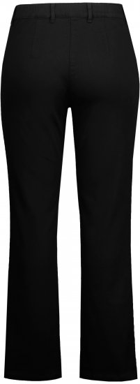 Ulla Popken Basic Mony Tapered Leg Stretch Pants Black - Jeans & Pantalons Femme Grandes Tailles – Plus Size - 
