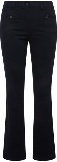 Ulla Popken Basic Mony Tapered Leg Stretch Pants Navy - Jeans & Pantalons Femme Grandes Tailles – Plus Size - 