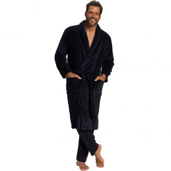 JP1880 Bathrobe with Spacious Patch Pockets Dark Navy - Sous-vêtements & bain - Sous-vêtements Grande Taille