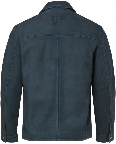 JP1880 Fine Lamb Leather Jacket Deep Sea Blue - Vestes - Vestes homme grandes tailles