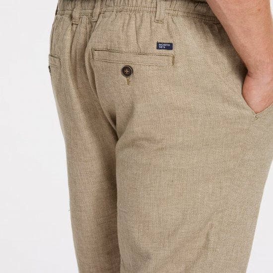 North Latitude 41106 Linen Shorts Beige - Shorts - Shorts hommes grande taille