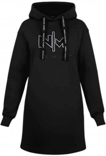 Nora Mikken KADRI WHITE Long Hoodie Black - Sweatshirts & hoodies - 