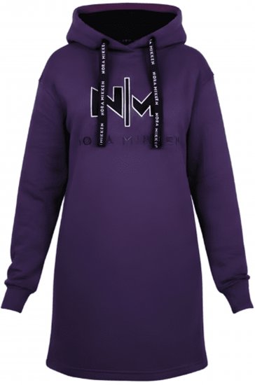 Nora Mikken KADRI WHITE Long Hoodie Purple - Sweatshirts & hoodies - 