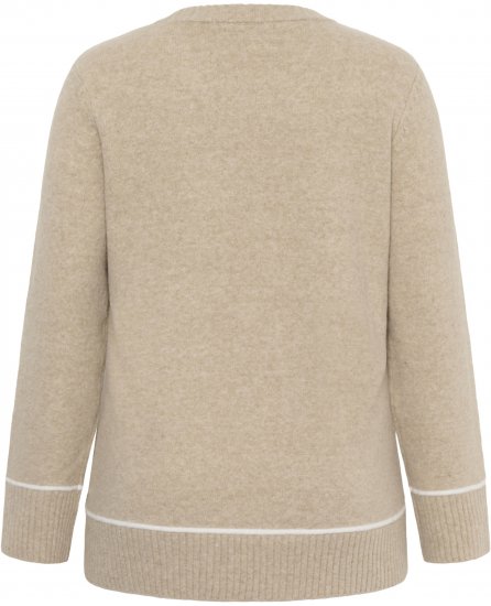 Kaffe Curve Jina Knit Pullover Feather Grey Melange - Pulls en maille - 