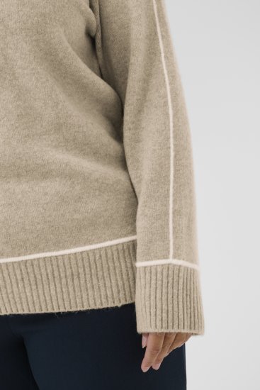 Kaffe Curve Jina Knit Pullover Feather Grey Melange - Pulls en maille - 