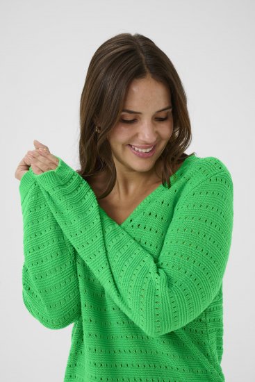 Kaffe Curve Metty Pullover Bright Green - Pulls en maille - 