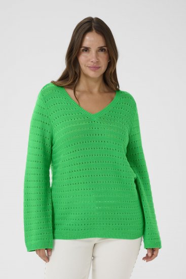 Kaffe Curve Metty Pullover Bright Green - Pulls en maille - 