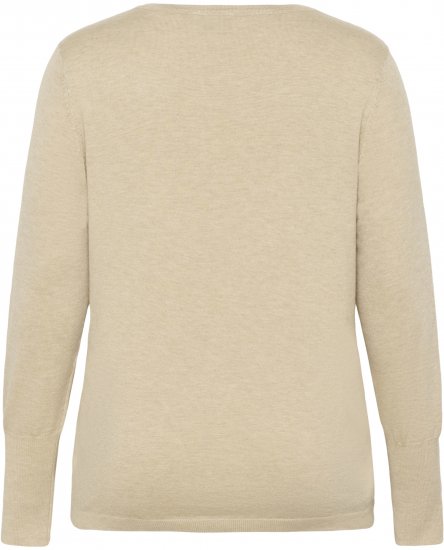 Kaffe Curve Lizzy Long Sleeve Pullover Feather Grey Melange - Pulls en maille - 