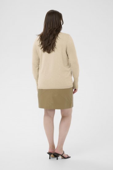 Kaffe Curve Lizzy Long Sleeve Pullover Feather Grey Melange - Pulls en maille - 