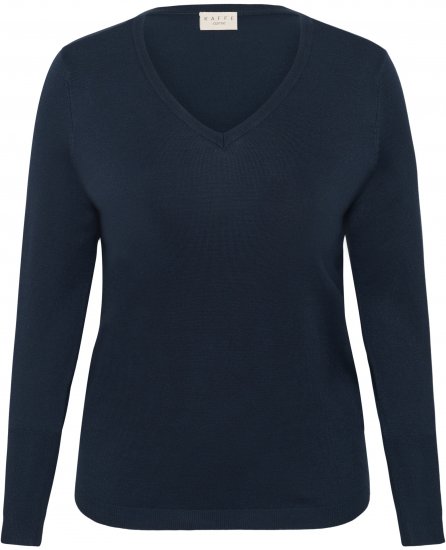 Kaffe Curve Lizzy Long Sleeve Pullover Midnight Marine - Pulls en maille - 