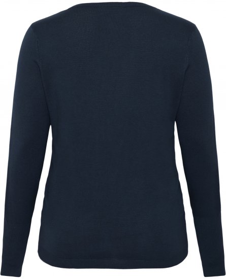 Kaffe Curve Lizzy Long Sleeve Pullover Midnight Marine - Pulls en maille - 