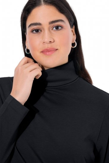 Ulla Popken Basic Long Sleeve Slim Fit Turtleneck Black - Sweatshirts & hoodies - Sweats, hoodies et mailles douillets