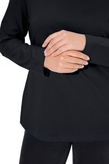 Ulla Popken Basic Long Sleeve Slim Fit Turtleneck Black - Sweatshirts & hoodies - Sweats, hoodies et mailles douillets