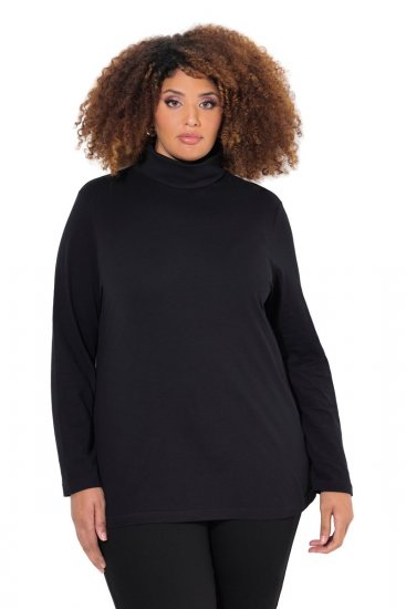 Ulla Popken Basic Long Sleeve Slim Fit Turtleneck Black - Sweatshirts & hoodies - Sweats, hoodies et mailles douillets