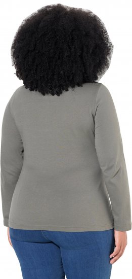 Ulla Popken Basic Long Sleeve Slim Fit Turtleneck Grey - Sweatshirts & hoodies - 