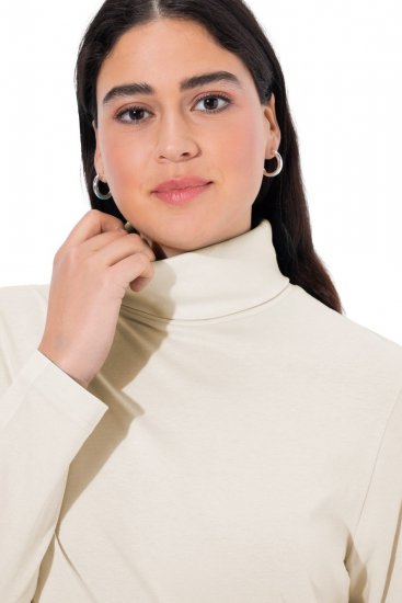 Ulla Popken Basic Long Sleeve Slim Fit Turtleneck Natural - Sweatshirts & hoodies - Sweats, hoodies et mailles douillets
