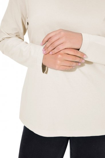 Ulla Popken Basic Long Sleeve Slim Fit Turtleneck Natural - Sweatshirts & hoodies - Sweats, hoodies et mailles douillets