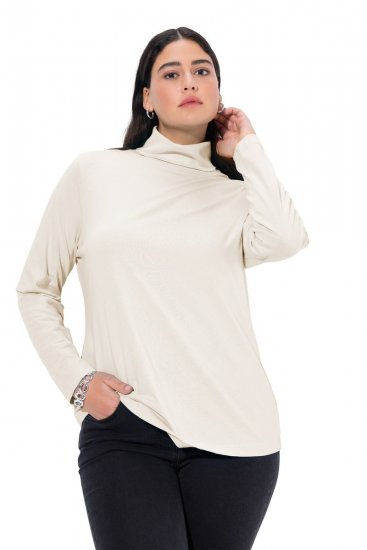Ulla Popken Basic Long Sleeve Slim Fit Turtleneck Natural - Sweatshirts & hoodies - Sweats, hoodies et mailles douillets