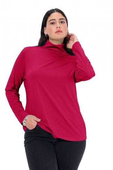 Ulla Popken Basic Long Sleeve Slim Fit Turtleneck Red - Sweatshirts & hoodies - Sweats, hoodies et mailles douillets