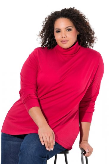 Ulla Popken Basic Long Sleeve Slim Fit Turtleneck Red - Sweatshirts & hoodies - Sweats, hoodies et mailles douillets