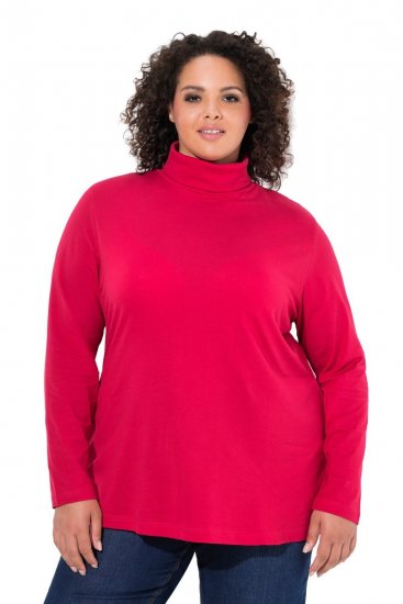 Ulla Popken Basic Long Sleeve Slim Fit Turtleneck Red - Sweatshirts & hoodies - Sweats, hoodies et mailles douillets