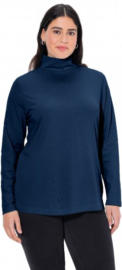 Ulla Popken Basic Long Sleeve Slim Fit Turtleneck Dark Blue - Sweatshirts & hoodies - 