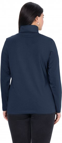 Ulla Popken Basic Long Sleeve Slim Fit Turtleneck Navy Blue - Sweatshirts & hoodies - 