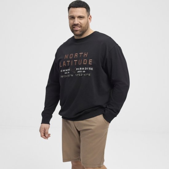 North Latitude Sweatshirt Black TALL - VÊTEMENTS HOMME MT-6XLT - Vêtements Tall Homme
