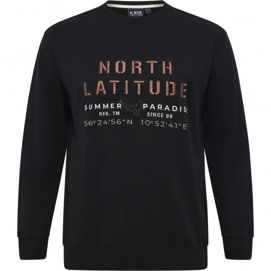 North Latitude Sweatshirt Black TALL - VÊTEMENTS HOMME MT-6XLT - Vêtements Tall Homme