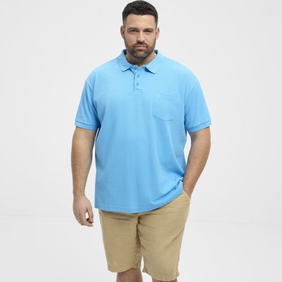 North Latitude Polo Pique Short Sleeve Turquoise - Polos - Polos homme grande taille