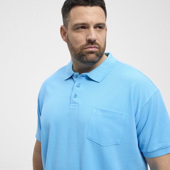 North Latitude Polo Pique Short Sleeve Turquoise - Polos - Polos homme grande taille