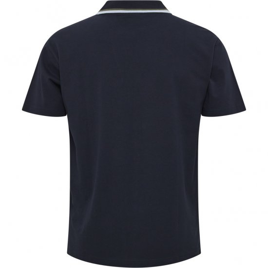 North Latitude Polo Pique V-Neck Navy - Polos - Polos homme grande taille