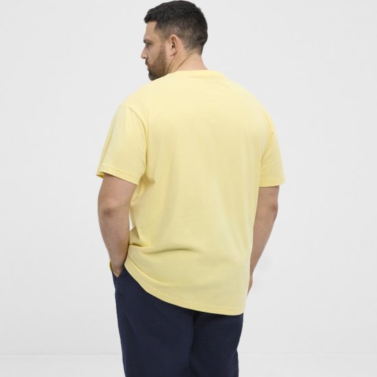 North Latitude T-Shirt Printed Short Sleeve Yellow - T-shirts - T-shirts Homme Grande Taille