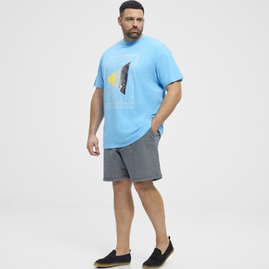 North Latitude T-Shirt Printed Turquoise - T-shirts - T-shirts Homme Grande Taille