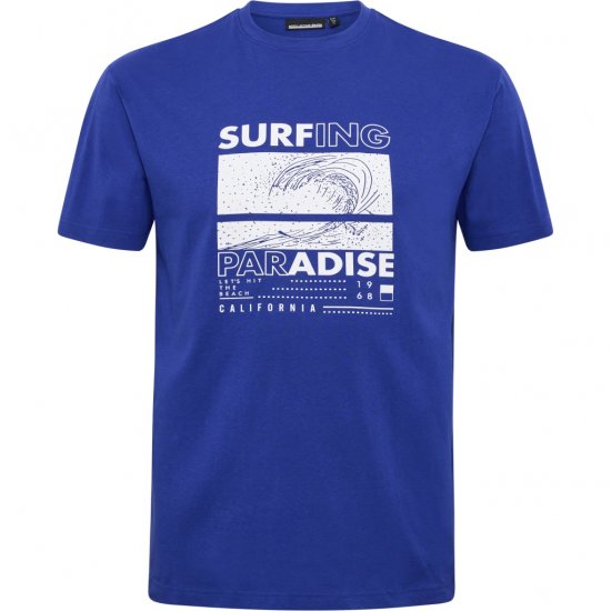 North Latitude T-Shirt Printed Blue - T-shirts - T-shirts Homme Grande Taille
