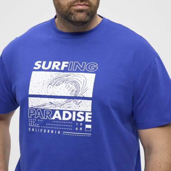 North Latitude T-Shirt Printed Blue - T-shirts - T-shirts Homme Grande Taille