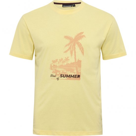 North Latitude T-Shirt Printed Yellow - T-shirts - T-shirts Homme Grande Taille