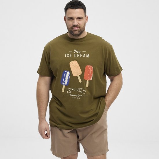 North Latitude T-Shirt Ice Cream Green - T-shirts - T-shirts Homme Grande Taille