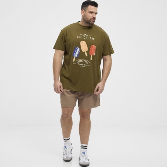 North Latitude T-Shirt Ice Cream Green - T-shirts - T-shirts Homme Grande Taille