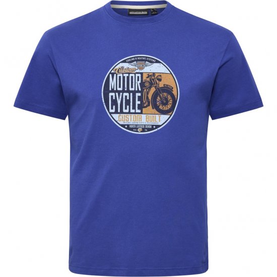 North Latitude T-shirt Motorcycle Blue - T-shirts - T-shirts Homme Grande Taille