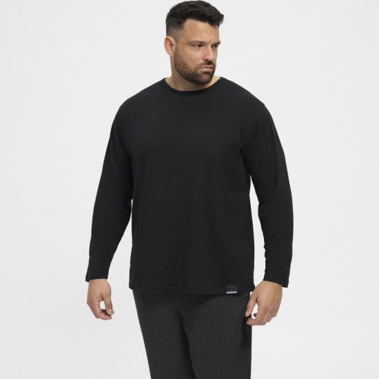 North Latitude T-Shirt Long Sleeve Black - T-shirts - T-shirts Homme Grande Taille